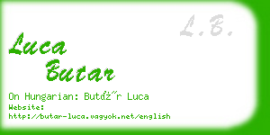 luca butar business card